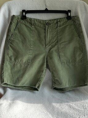 J. Crew Wallace & Barnes Fatigue Short | Hillside Green Linen/Cotton Blend |Sz 6
